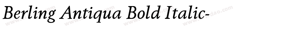 Berling Antiqua Bold Italic字体转换